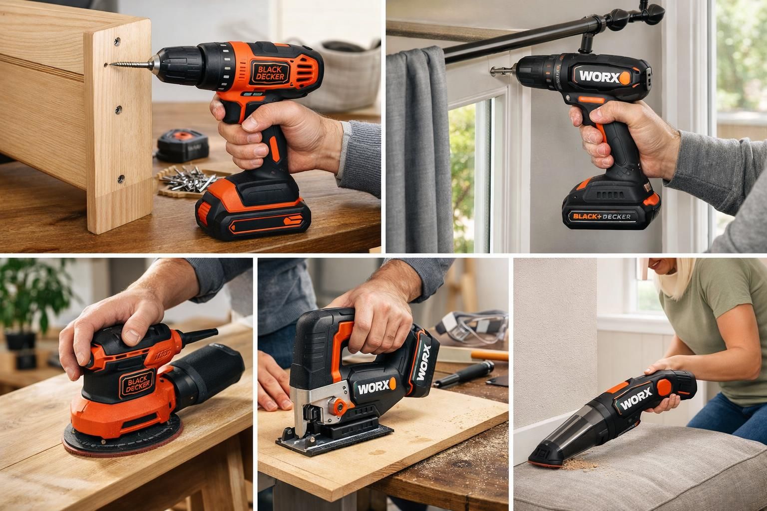 découvrez la comparaison entre black+decker et worx, deux marques d'outils électroportatifs idéales pour les débutants en bricolage. choisissez l'équipement adapté à vos projets diy.
