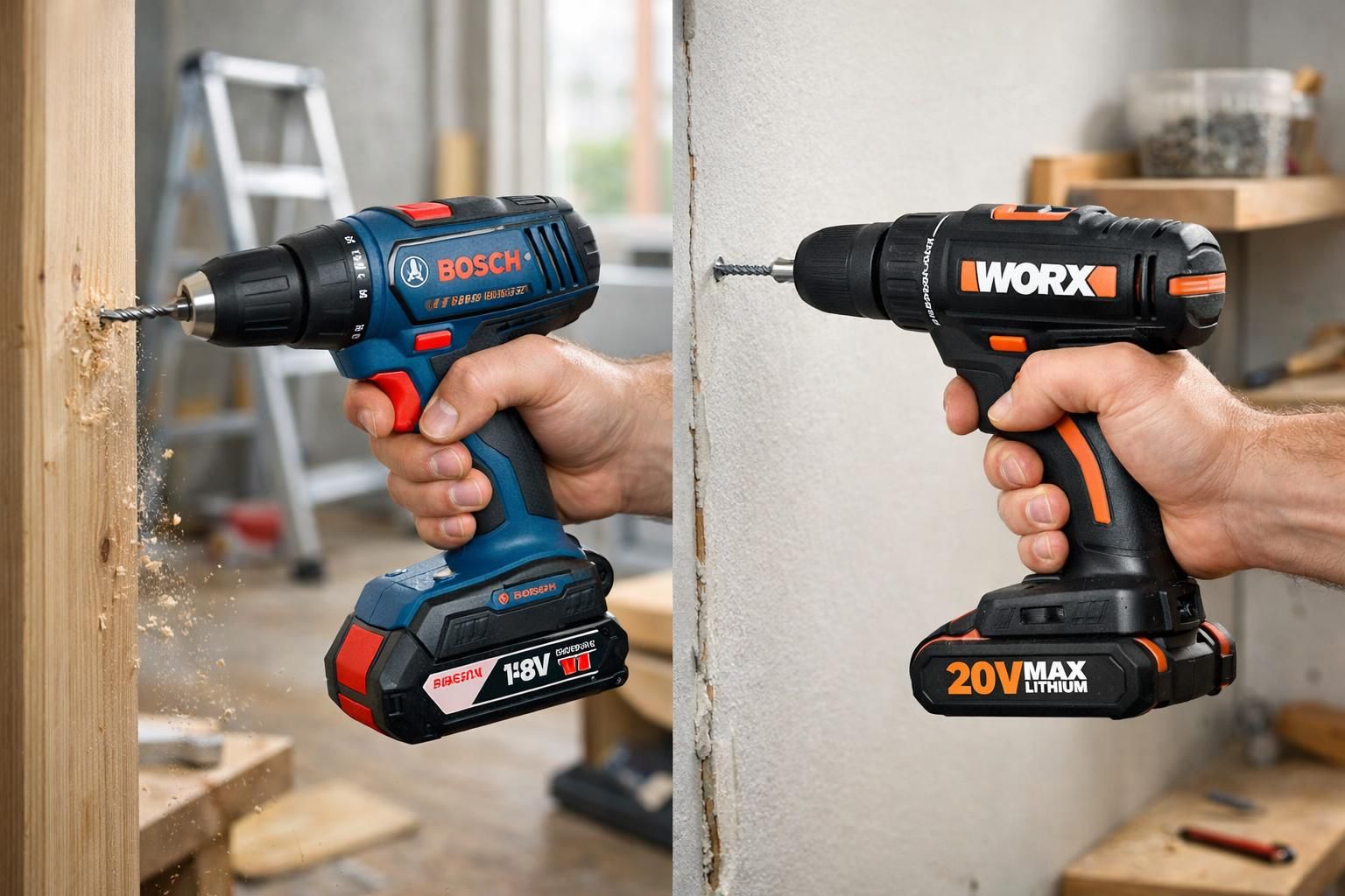 découvrez notre test complet des perceuses sans fil bosch et worx pour le bricolage à la maison. comparez performances, autonomie et fonctionnalités pour choisir l'outil idéal.