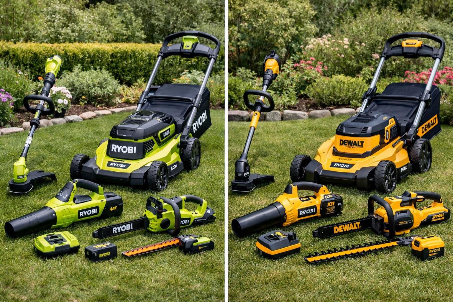 découvrez notre comparatif complet entre ryobi et dewalt, deux marques phares d'outils de jardinage motorisés pour particuliers, afin de choisir l'équipement idéal pour vos travaux extérieurs.