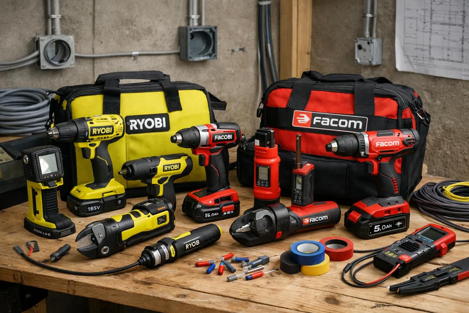 comparez les outils électroportatifs ryobi et facom spécialement conçus pour l'électricité et la plomberie. découvrez leurs performances, fonctionnalités et rapports qualité-prix pour faire le meilleur choix.