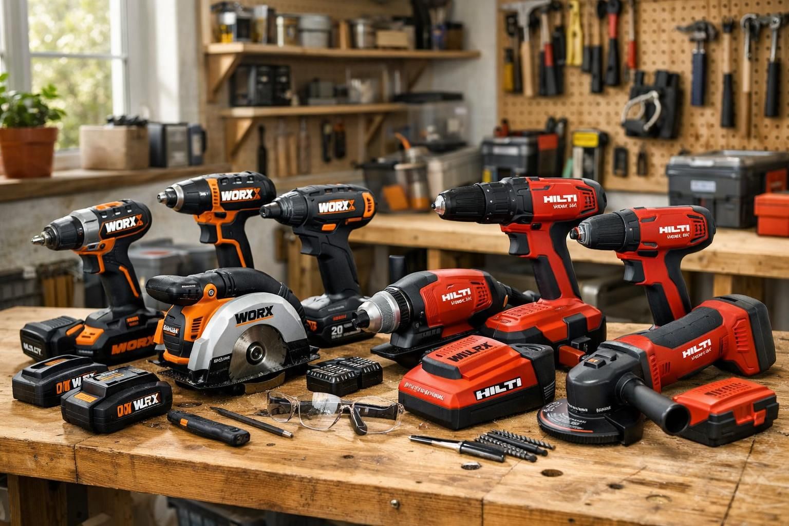 comparez worx et hilti pour découvrir les meilleurs outils à batterie adaptés à vos travaux et au jardinage à domicile. trouvez l'outil idéal alliant performance et autonomie.